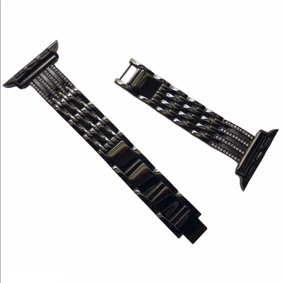 NEW Black Bling Metal Band Apple Watch 38/40/41mm - Picture 5 of 8